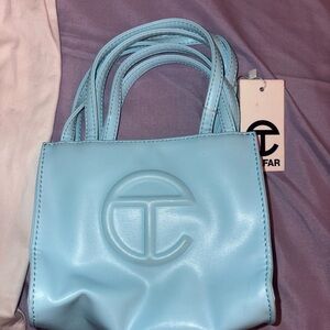 Telfar Mini Bag in Light Blue